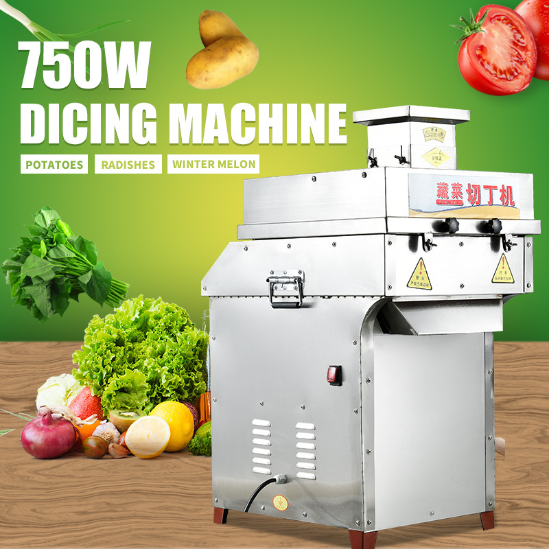 Commercial Industrial Electric Potato Cabbage Cucumber Radish Carrot Vegetable Cube Cutter Cutting Dicing Dicer Machine