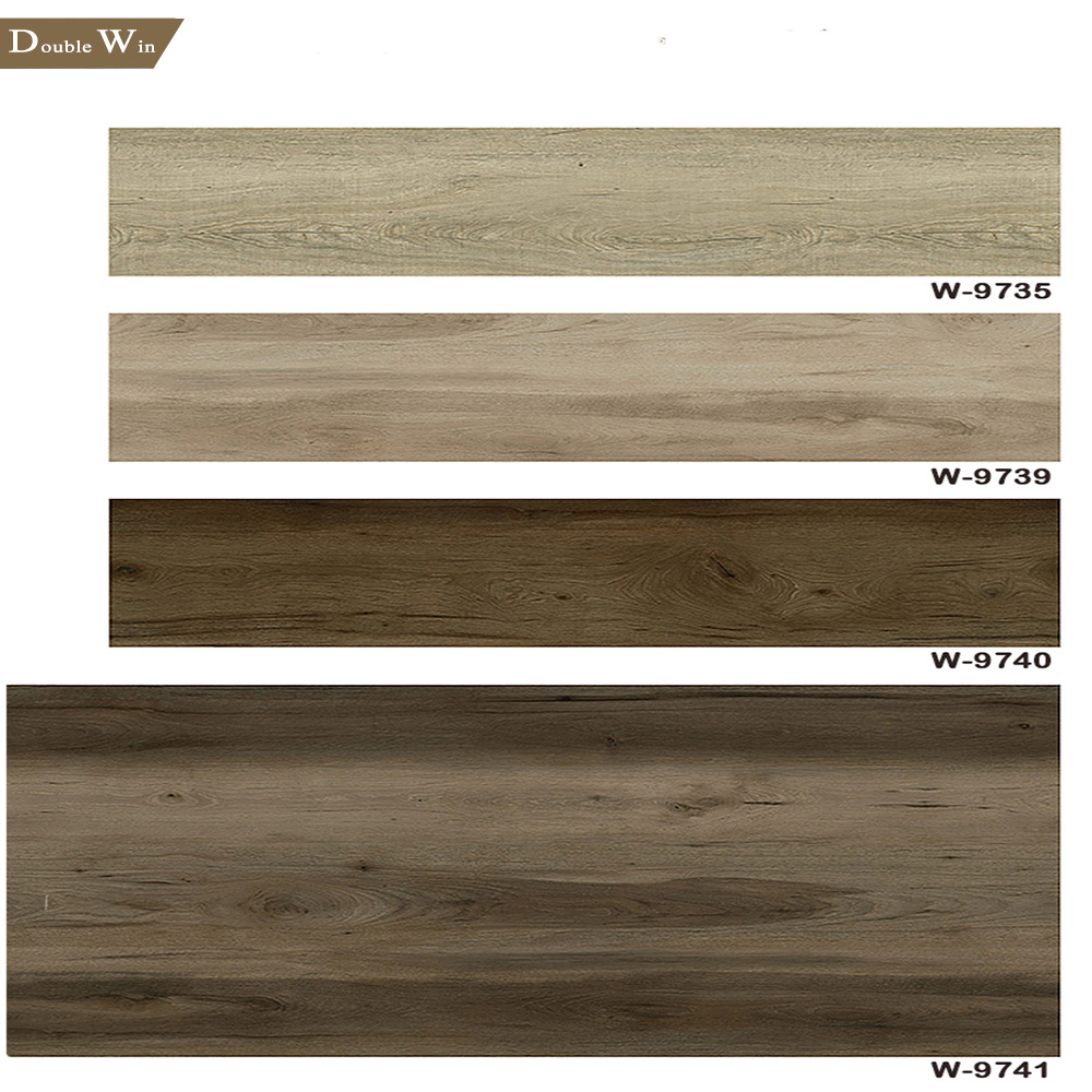 eco friendly plastic tile peel and stick plank LVT PVC waterproof oak vinyl tile flooring for commercial