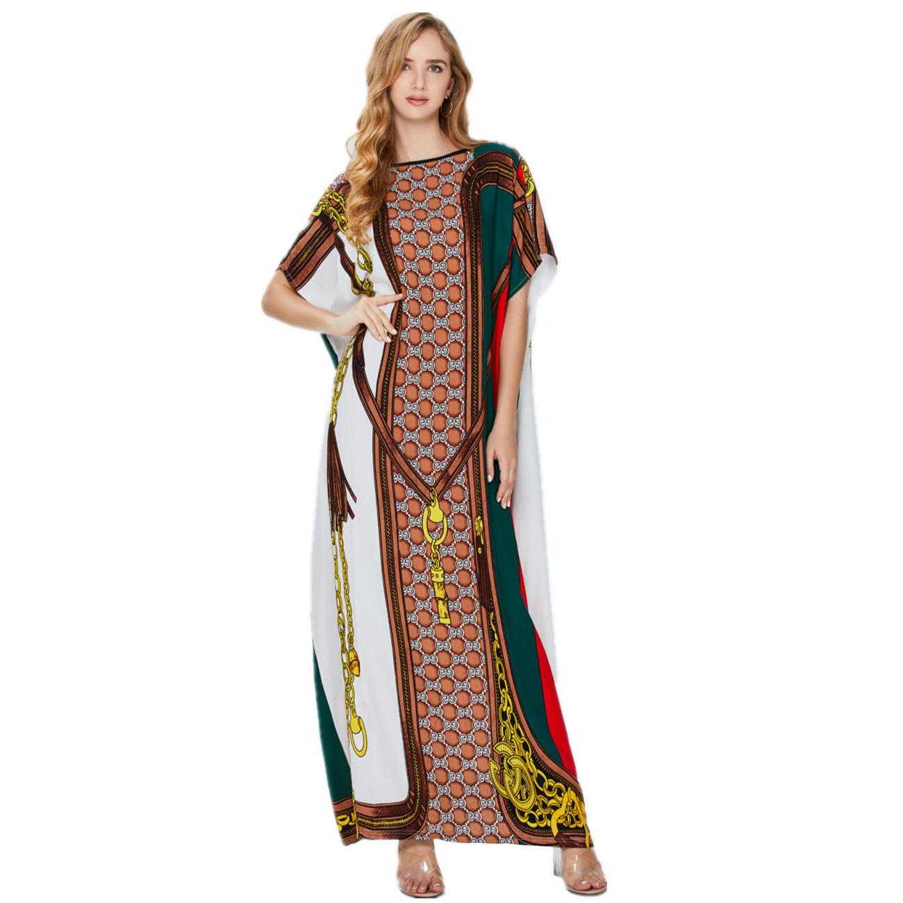 Muslim Women's Long Caftan Turkish Kaftans Beach Maxi Long Abaya Robe Dress Middle East Embroidered Long Skirt