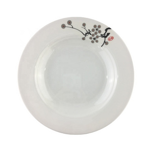 SEBEST Factory newly melamine pure plate white high sales dinner sets Asian style unbreakable melamine white plate