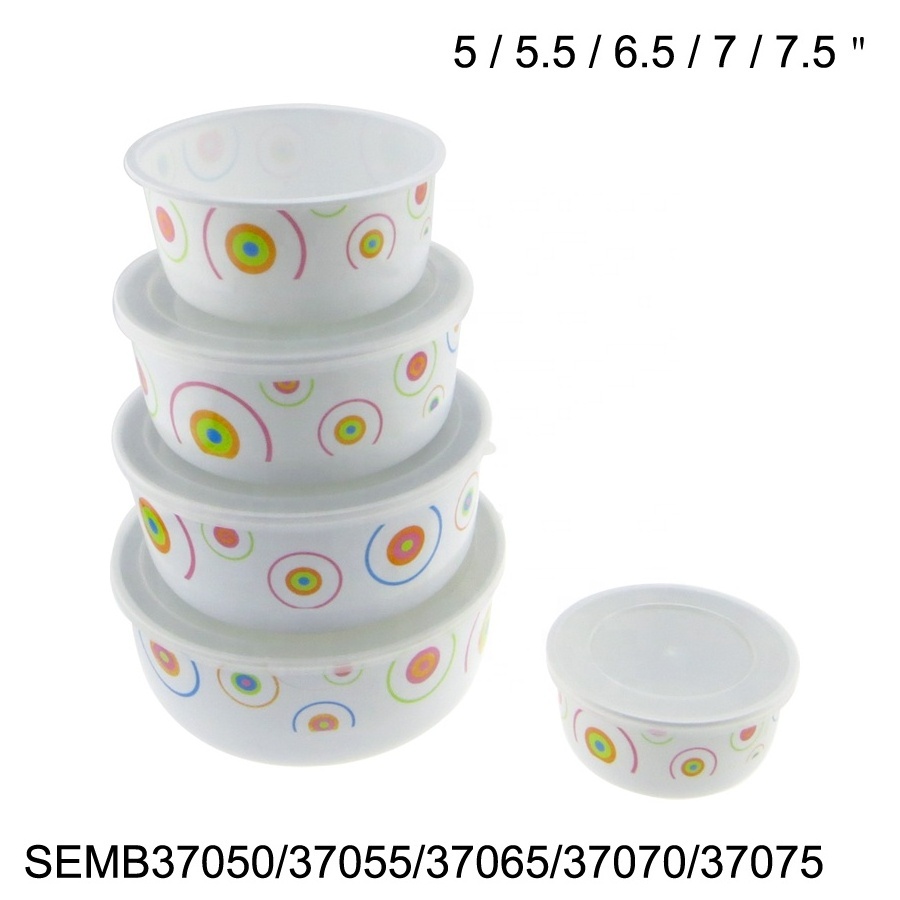 Hot Selling Melamine Plastic Fridge Storage Bowl Set