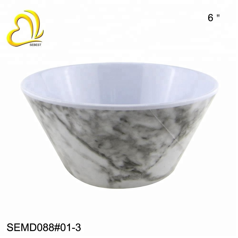 SEBEST  Marble Design Unbreakable Hotel Dinner Set Plastic Customized Melamine Dinnerware Sets