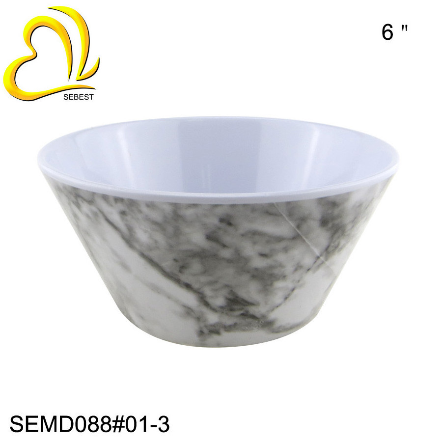 SEBEST  Marble Design Unbreakable Hotel Dinner Set Plastic Customized Melamine Dinnerware Sets