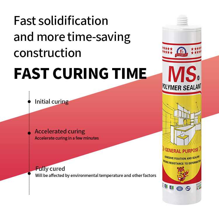 Custom Color Heat Resistant Silicone Rubber Structural Adhesive Caulking Sealant Ms Gray Clear 310ml For Metal Roof