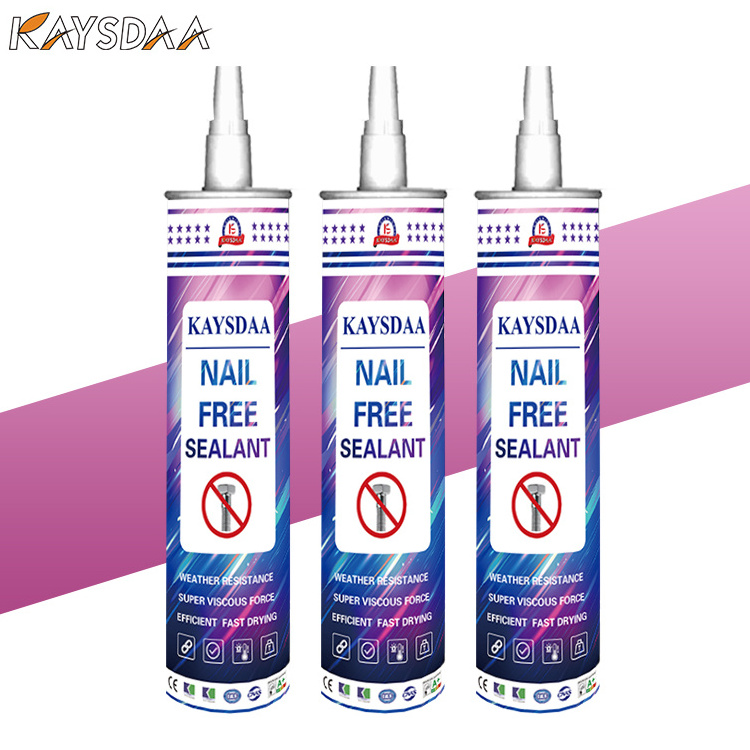 Silicone Sealant Caulking Nail Free Adhesive & Glue Roof Sealer