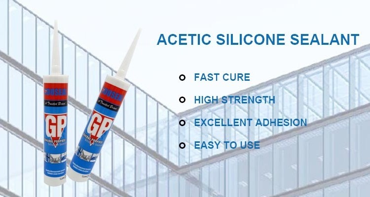 Houseal Best price multi-purpose Fast curing GP acetic silicone sealant for window glass&aquarium