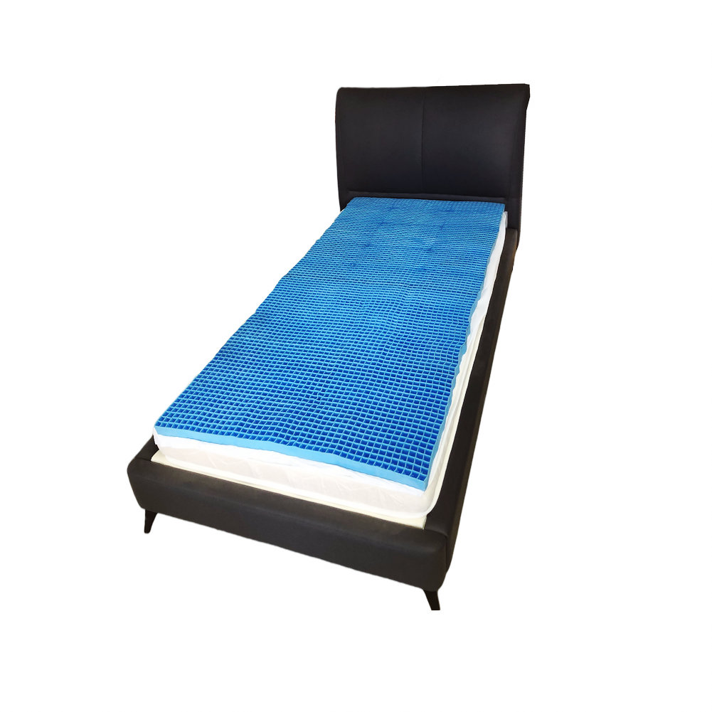 Twin Size TPE mattress soft high elastic breathable grid folding cooling gel bed silicone matrix mattress topper