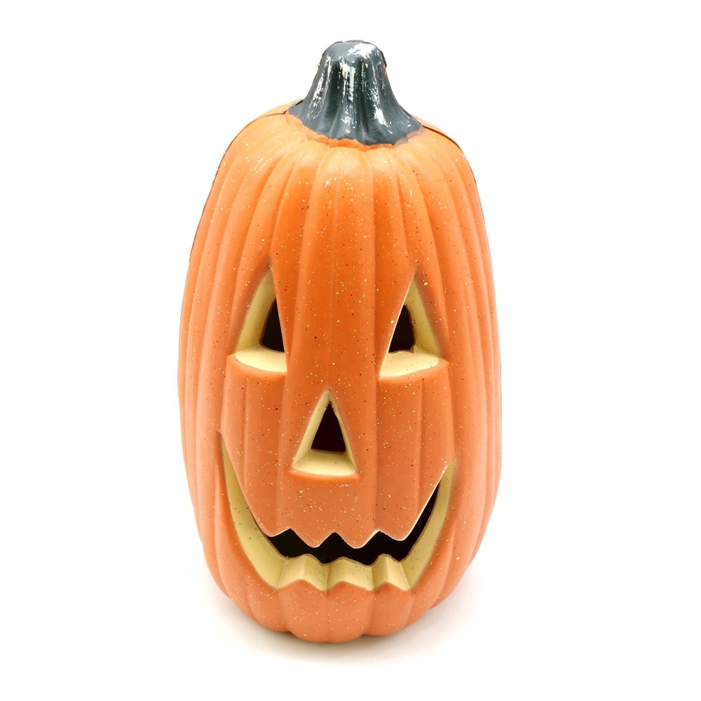 Halloween Pumpkin Lantern, LED Jack- O- Lantern Lights Head Outdoor Indoor Festival Decorative Lamp ( Orange )