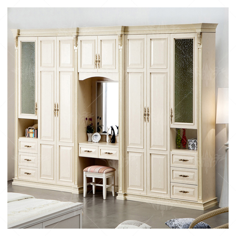 Custom Wooden Bedroom Furniture Dressing Cabinet Dress Armoire With Door Hinges Garderobe Cupboard And Wardrobe For Family Room