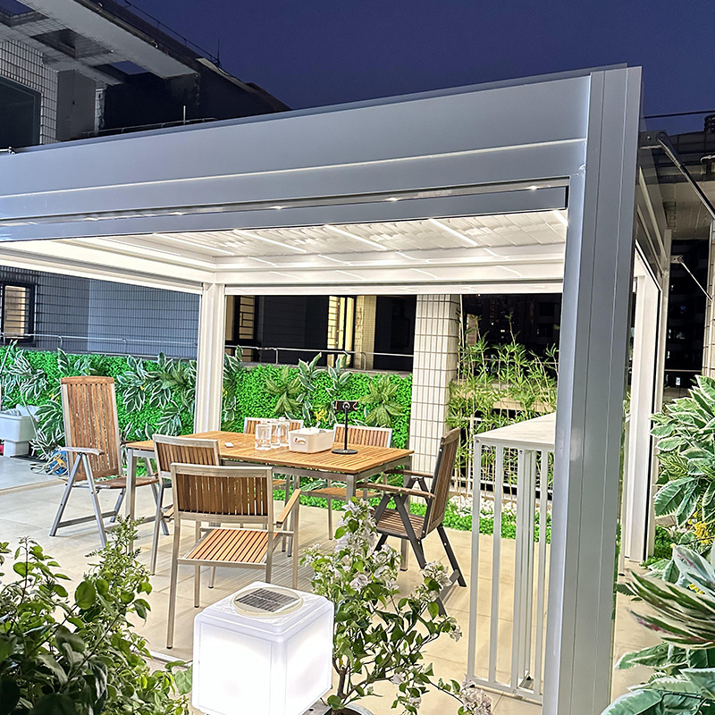 Good selling  AS2047 motorized louvered roof garden gazebo outdoor waterproof pergola opening roof louver aluminum pergola