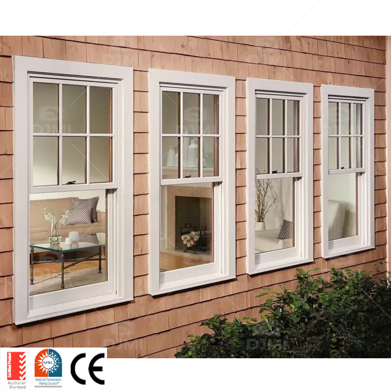 American Style residential Double Hung Sash Window Aluminum single-hung windows Vertical Up Down Sliding Windows