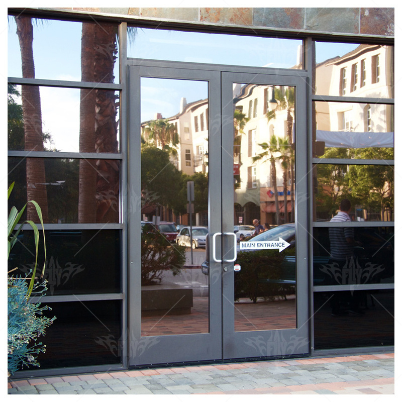 Swing Commercial Store Front Door Commercial Glass Door Double Entry Doors Commercial