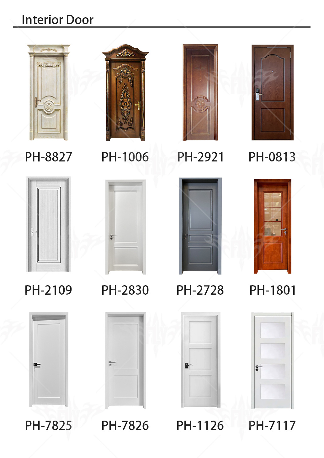 China top quality oak wooden prehung interior doors with frame modern internal door interior door for houses