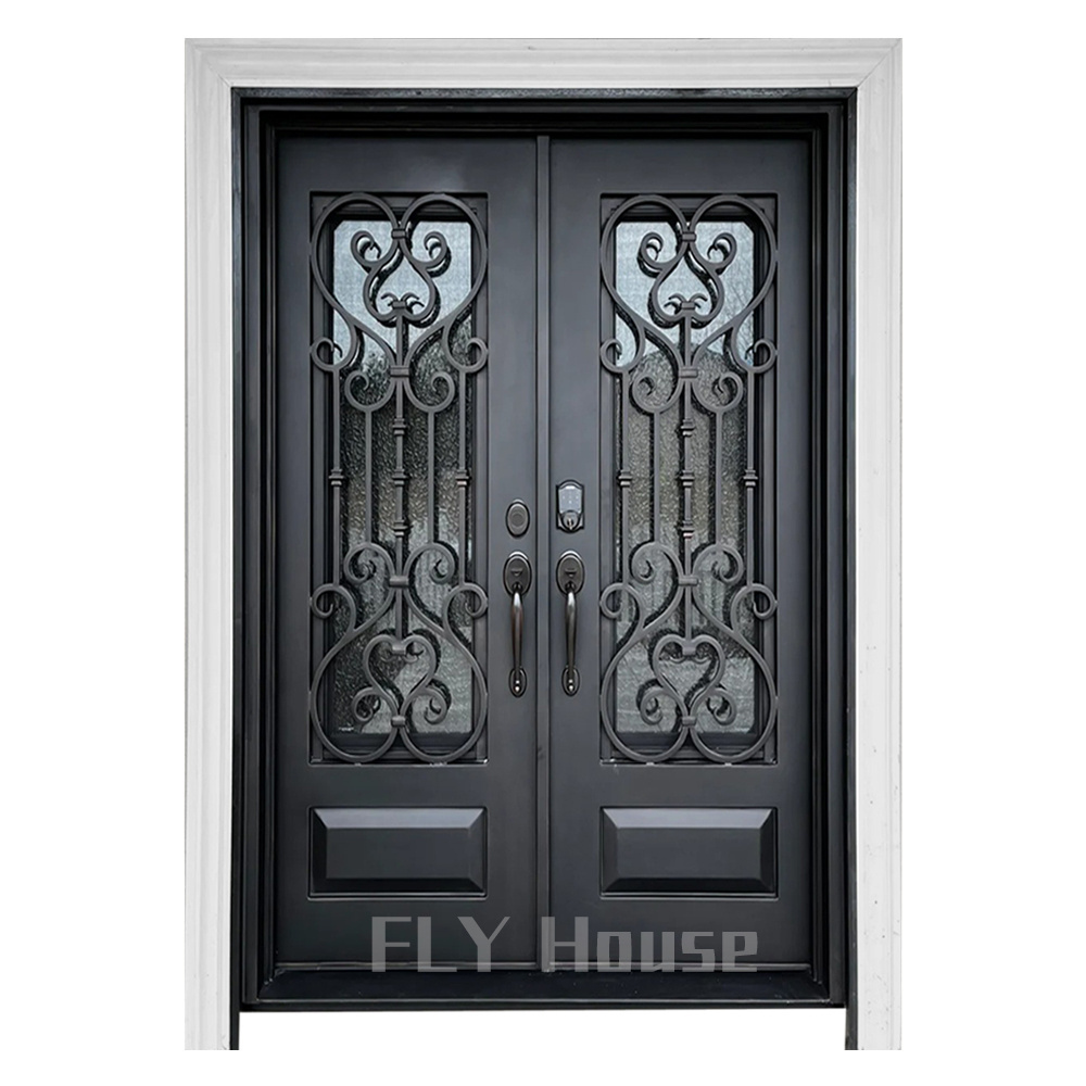 Factory wholesale price fancy iron gate door simple iron door design exterior iron grill door designs front entry for house