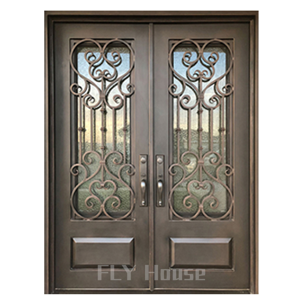 Factory wholesale price fancy iron gate door simple iron door design exterior iron grill door designs front entry for house