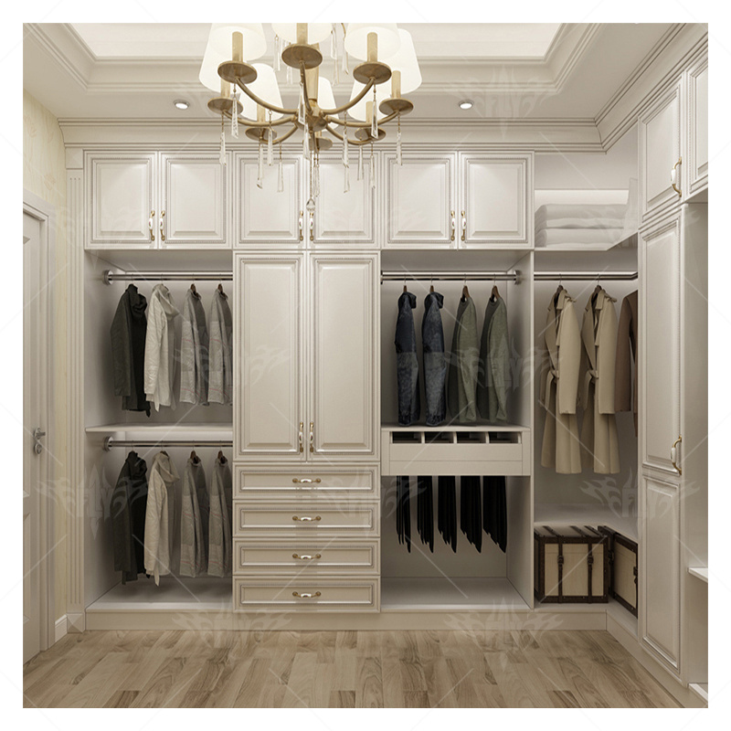 U Shape Customized Size Aluminium Wardrobe Cabinet Walk in Closet Design bedroom furniture