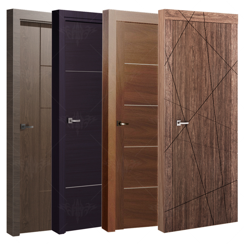 American modern design oak solid wooden door high quality luxury flush doors security laminated flush doors for house