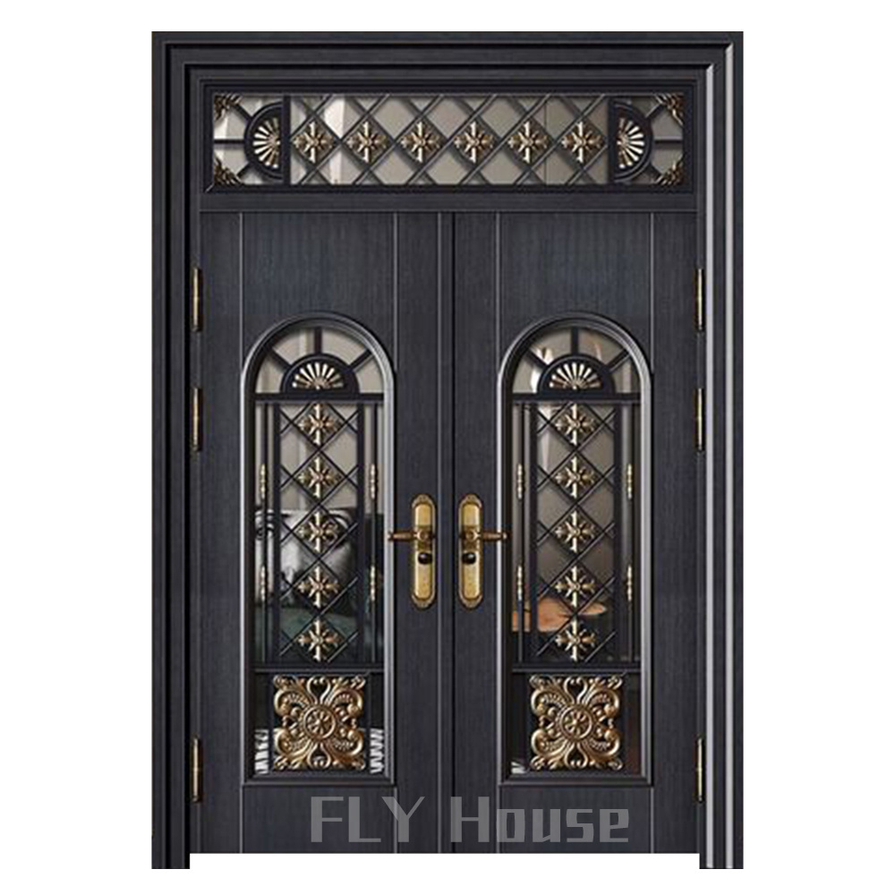 Factory wholesale price fancy iron gate door simple iron door design exterior iron grill door designs front entry for house