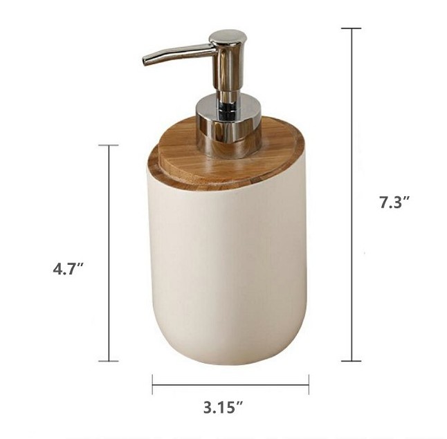 Wholesale Bathroom Shower Head Eco-Friendly Large Lotion Liquid C Pump Soap Dispenser Set Wood  Foam Hand Toilet  Soap Dispenser