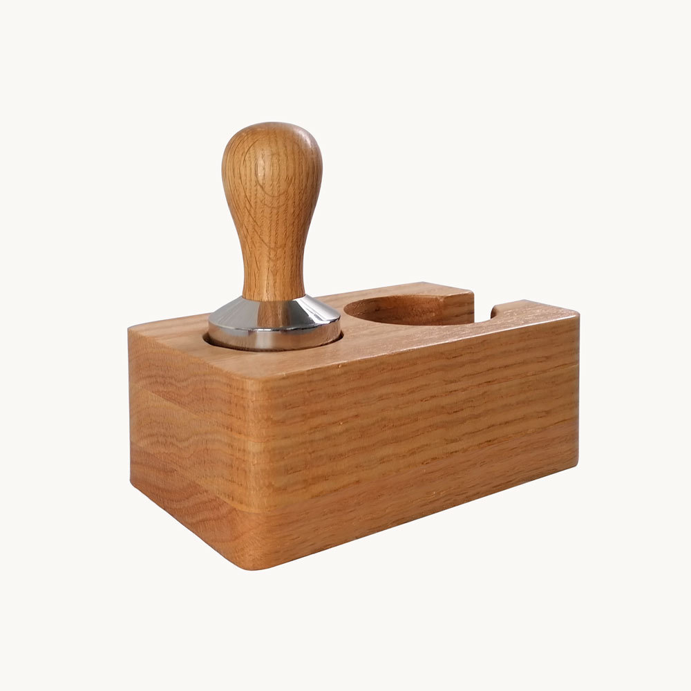 Hot Selling Custom Coffee Tools Accessories Wooden Coffee Tamping Stand Tamper Coffee Barista Tamping Base Organizer Espresso