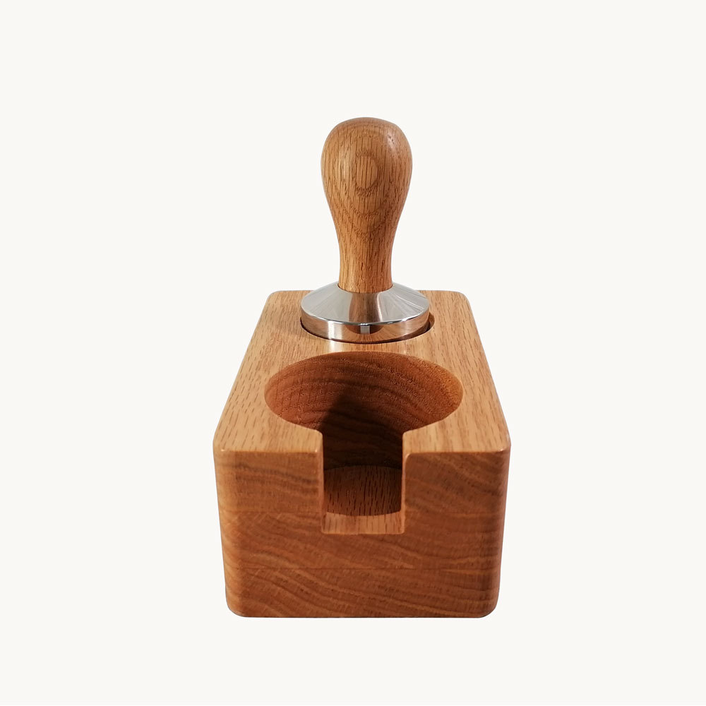 Hot Selling Custom Coffee Tools Accessories Wooden Coffee Tamping Stand Tamper Coffee Barista Tamping Base Organizer Espresso