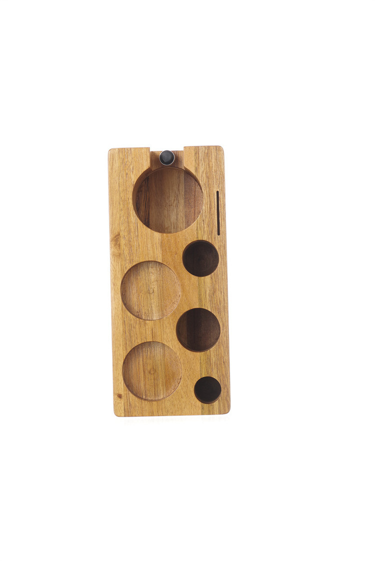 7 in 1 wooden Coffee Maker Tool Accessories 51mm/54mm/58mm Coffee Tamper stirrer Holder Espresso Distributor Mat Rack