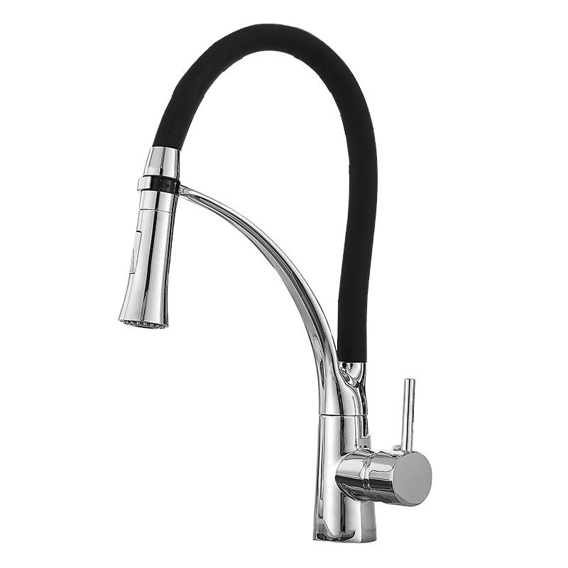 Kitchen Gooseneck Sink Faucet With Bule Green Orange Black Silver Colors