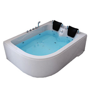 Two Persons Whirlpool Comfortable Massage Jets Bathtub with Pillow Tub Freestanding Massage Reestanding Massage Kits Acrylic 1.