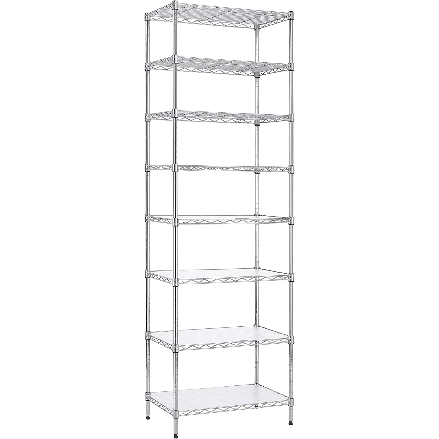 Cheap Durable Easy Assemble Chrome Wire Shelf 5 Tier Kitchen Storage Shelf Adjustable Wire Shelving