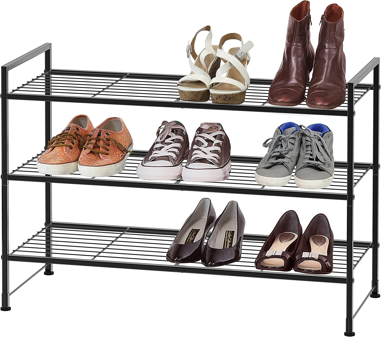 Hot selling simple Large Capacity Easy Installation 3-layer storage rack Stackable shoe Storage Rack