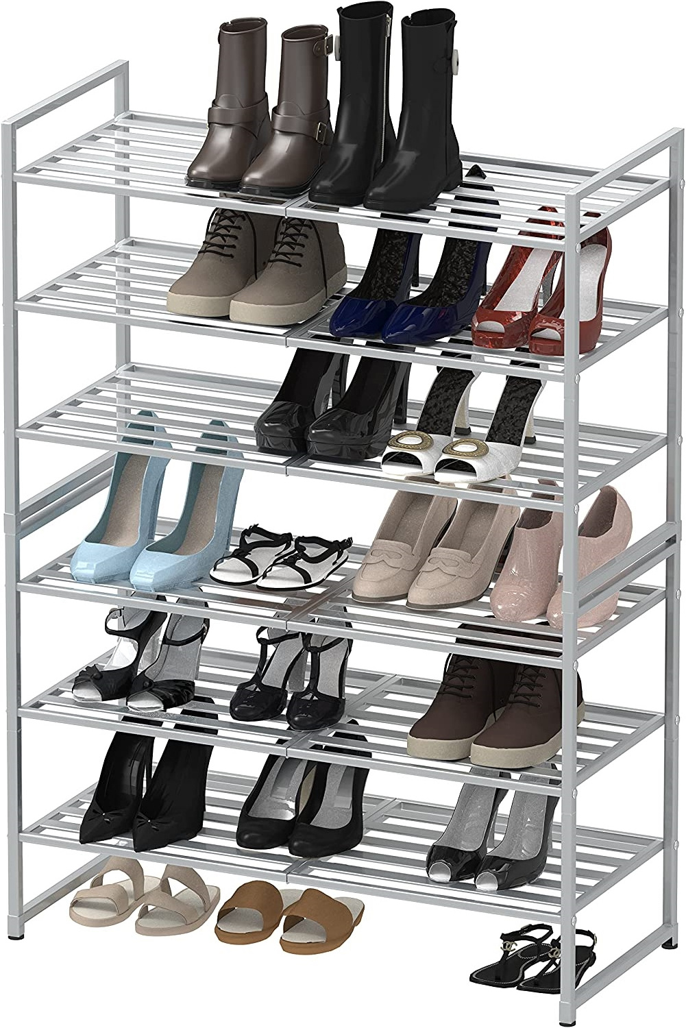 Hot selling simple Large Capacity Easy Installation 3-Tier Stackable Shoes Rack Organizer Shelf