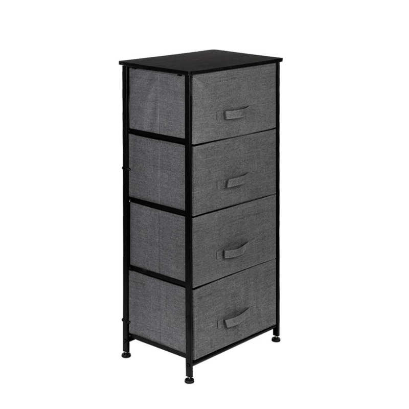 Factory Supply Different Color Home Bedroom Office Non-Woven Fabric 4 Layers Fabric Storage Drawer Unit