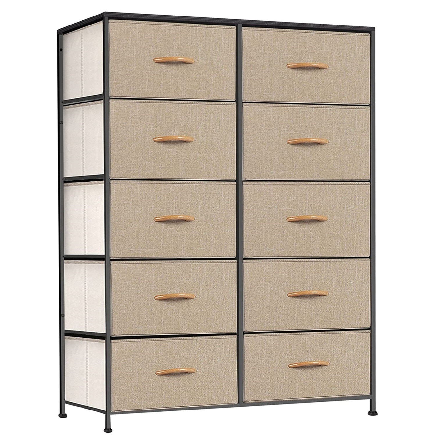 Customized new design Tall Dressers for Bedroom, 10 Drawer Dresser Fabric Storage Tower