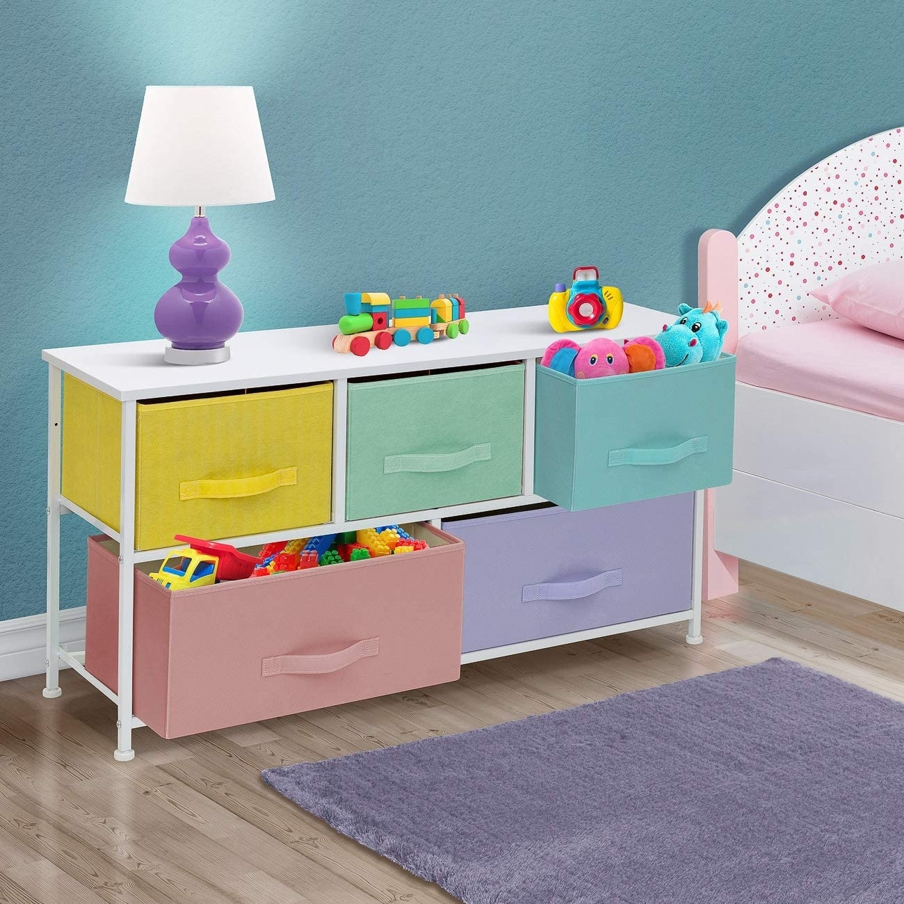 Living Room Bedroom Fabric Kids Clothes Toy Drawer Simple Design Cabinet Chest Bedroom Closet Organizer