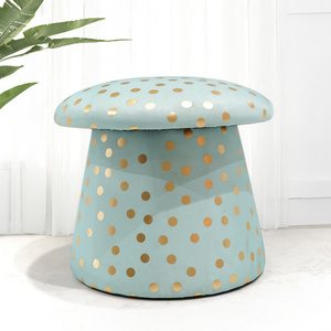 High quality best selling Children mushroom shaped shoes stool ottoman wooden stool