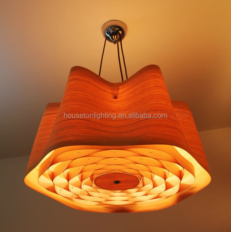 Modern Creative Home Hotel Suspension Chandelier Hanging Flower Light Decoration Dining Light Modern Pedant Wooden Pendant Lamp