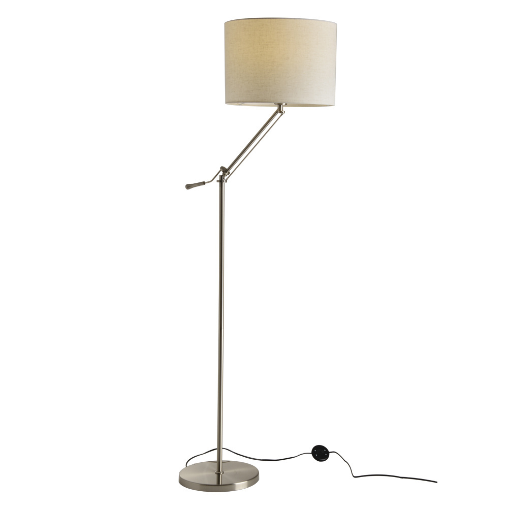 Hot style bedroom white color changing flexible swing arm floor lamp