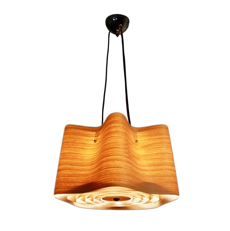 Living Dining Modern Design Led Projection Chandelier Hanging Light Room Lamp For Hotel Wood Pendant Lighting Suspension Lamp