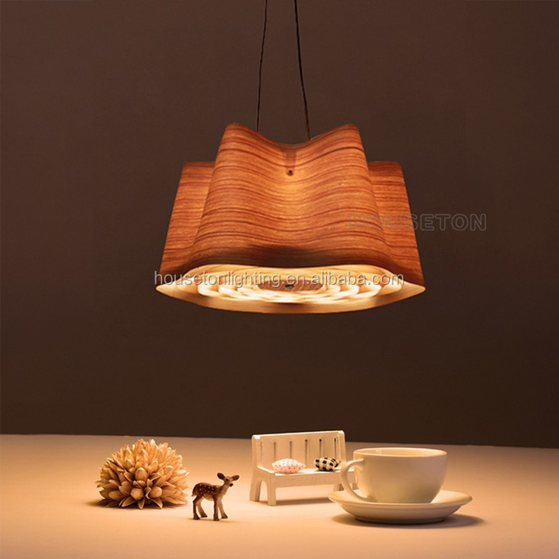 Modern Creative Home Hotel Suspension Chandelier Hanging Flower Light Decoration Dining Light Modern Pedant Wooden Pendant Lamp