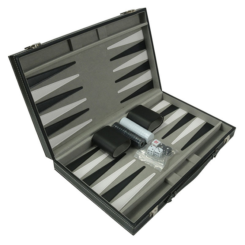 Luxury Travel Pu Leather Backgammon Set Backgammon Board