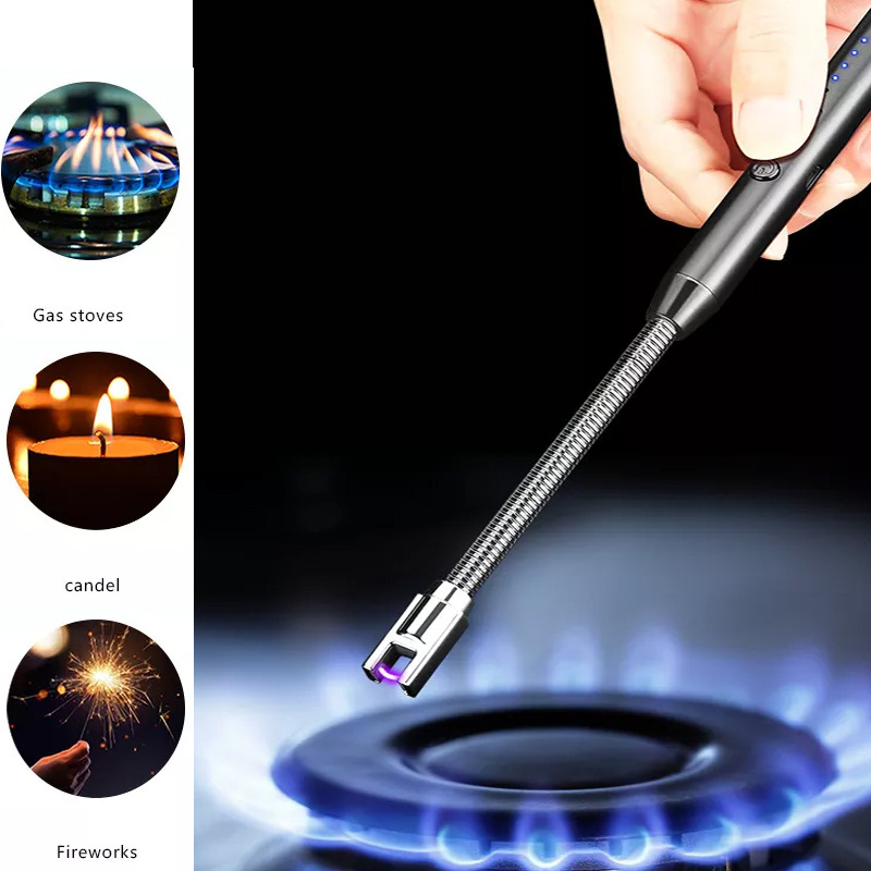 Hot Selling windproof electric bbq lighter keying rechargeable and flexible electric lighter USB candle