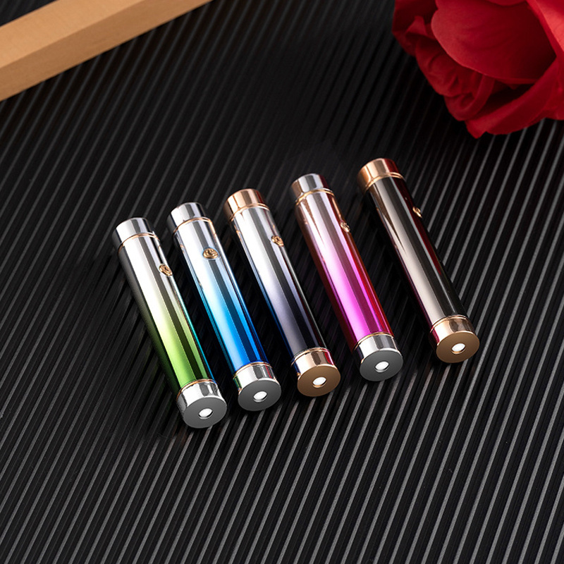 2023 new mini led projection lamp star night usb lighter wholesale usb lighter rechargeable cigarette electronic gift