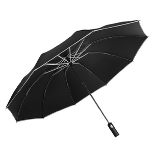 Fully automatic folding light-emitting LED reverse umbrella