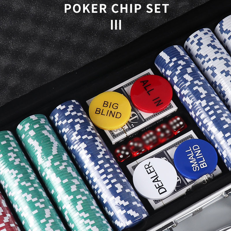 Wholesale Professional Custom Logo poker chips set 200 300 500 1000 chips with aluminum box