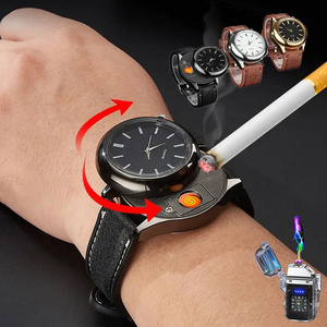 Smart watch lighter cigarette for men wristwatch gift electronic USB rechargeable cheap price OEM lighter watch