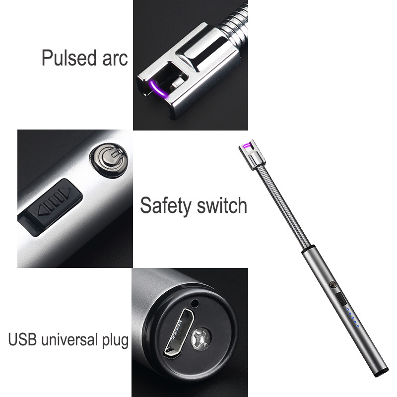 Charging lighter kitchen candle natural gas igniter usb rechargeable arc electric lighter spark lighter for gas stove