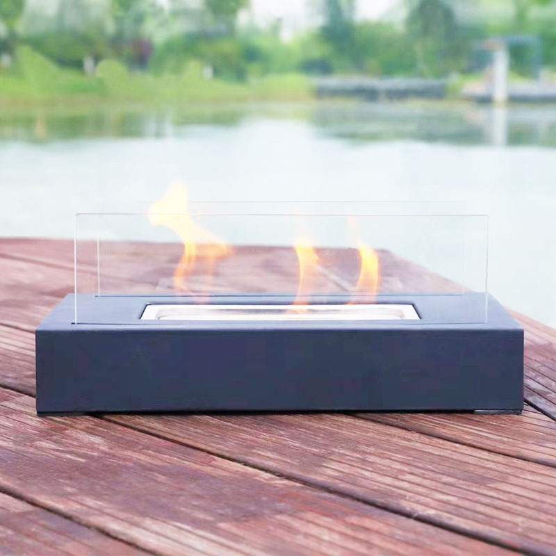 2023 Hot table top fireplace Ecological Smokeless Bio Ethanol Fire Glass Outdoor portable fireplace