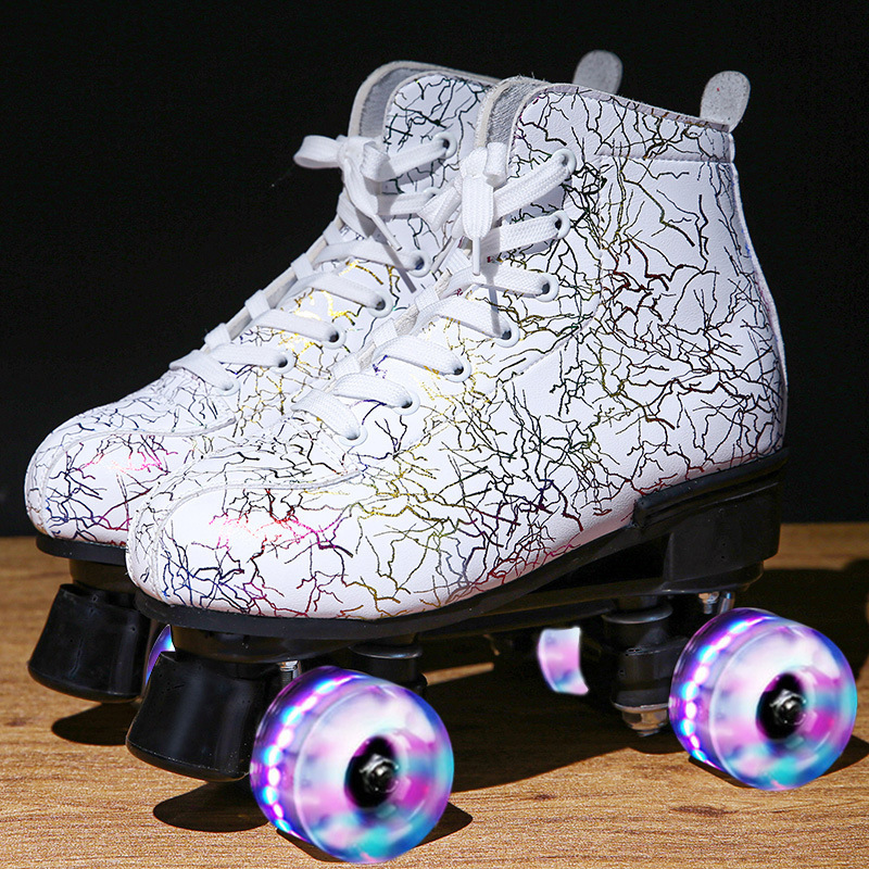 adjustable children's flashing kick roller skates shoes 4 wheels price four wheel fancy roller skating rink pulley shoes