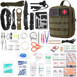 Survival first aid kit pouch outdoor first aid kit with emergency medical supplies suitable for hiking hunting disaster camping