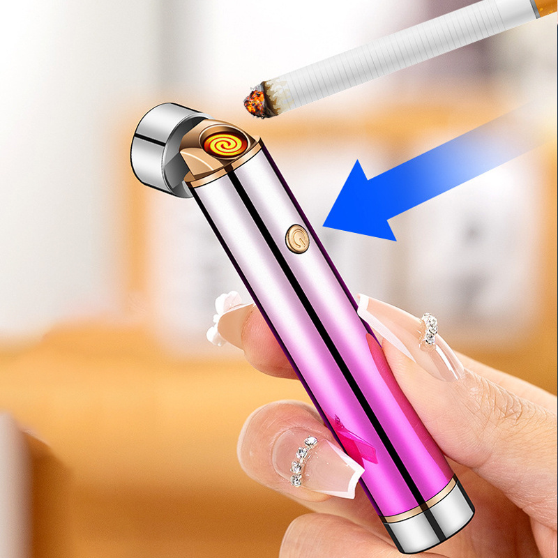 2023 new mini led projection lamp star night usb lighter wholesale usb lighter rechargeable cigarette electronic gift